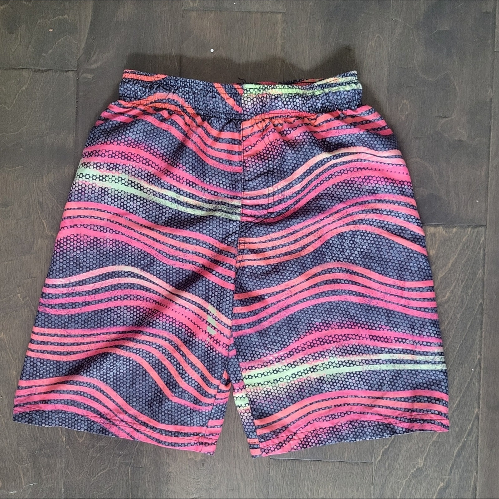 Under Armour Atomic Wave Stripe Trunks Size Medium Orange Fluorescent Yellow